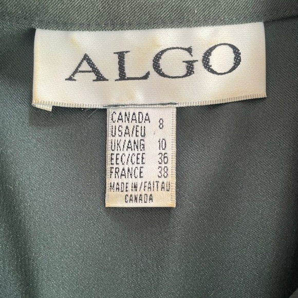 Vintage Algo 90s deep olive green faux-suede blazer-style jacket - Picture 12 of 14